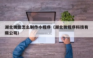 三河湖北微信怎么制作小程序（湖北微程序科技有限公司）